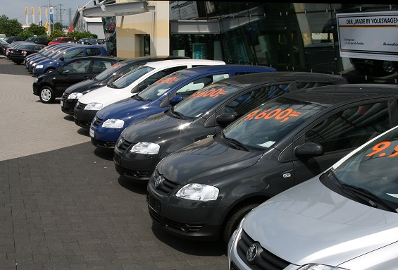 A row of used cars