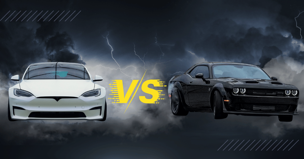 The Rise of Electric Drag Racing- The Tesla Plaid vs. The Dodge Challenger Hellcat - banner